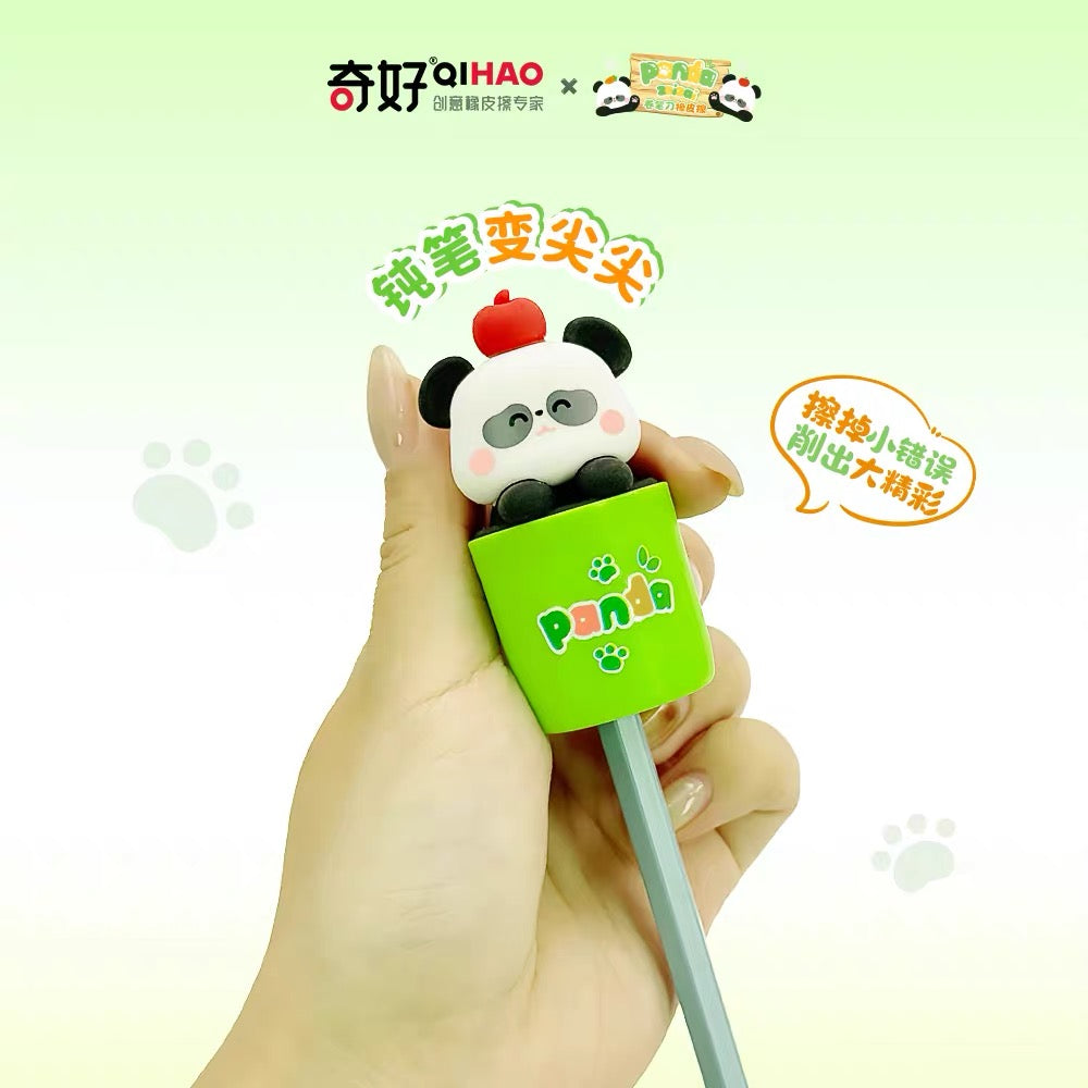 2-in-1 Panda Pencil Sharpener & Eraser Cute Kawaii School Stationery