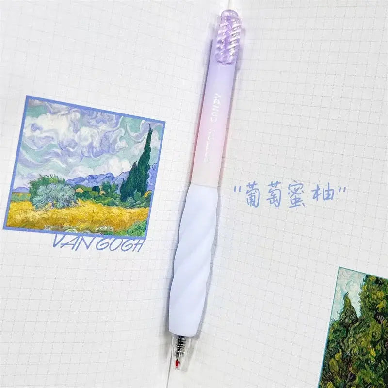 Cotton Candy Gel Pen Set Twisted Pastel Aesthetic 0.5mm Black Ink Pens for School & Journaling Sparkels  Sparkels