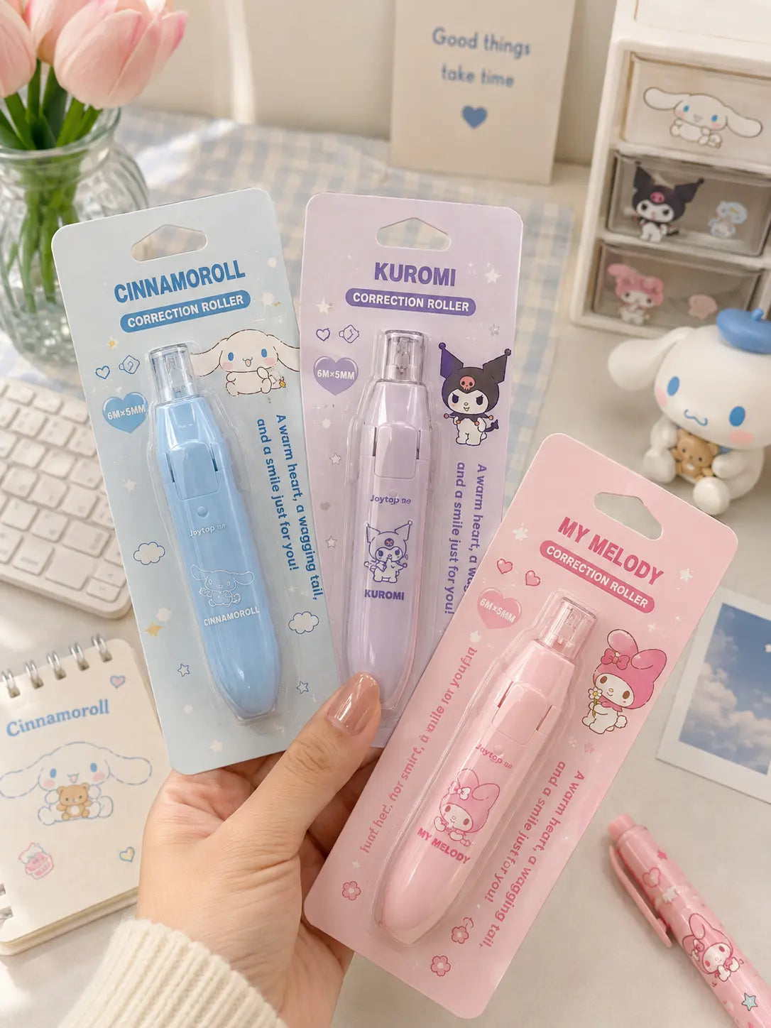 Cute Kawaii Correction Roller Pen 6m x 5mm White Out Tape