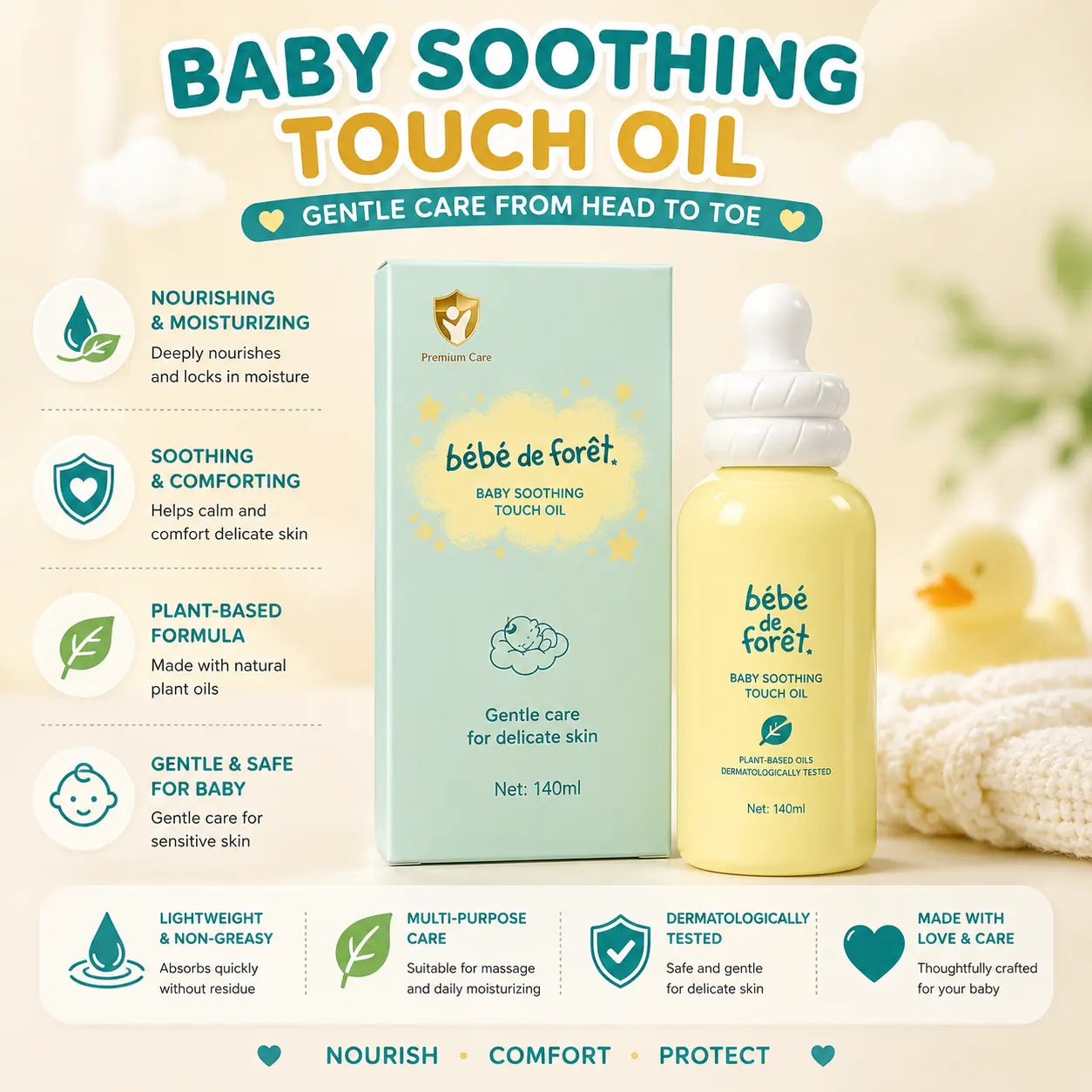 Baby Soothing Touch Oil Gentle Nourishing Baby Massage & Moisturizing Oil (140ml)