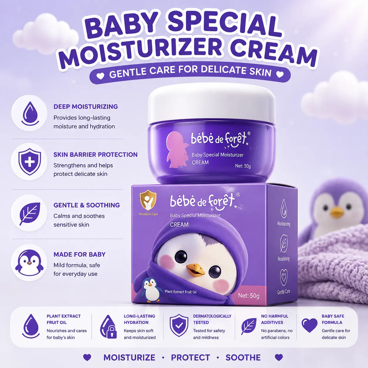 Baby Special Moisturiser Cream Deep Hydrating & Soothing Baby Face Cream (50g)