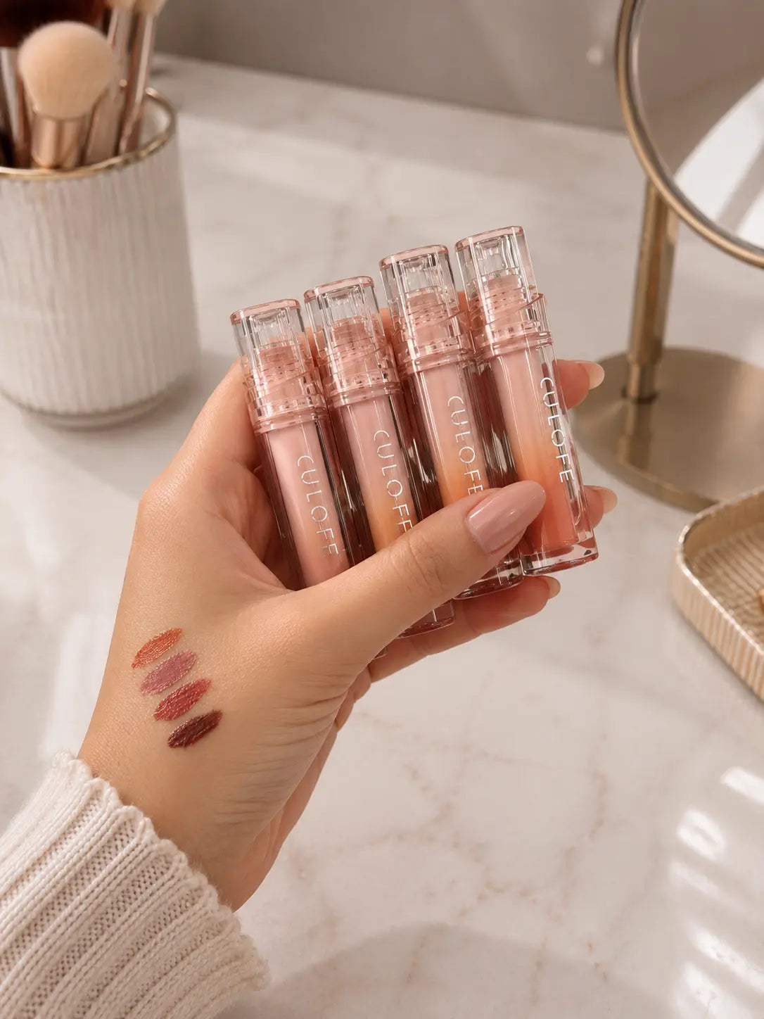 Matte Lip Glaze Velvet Long Lasting Liquid Lipstick (4 Shades)
