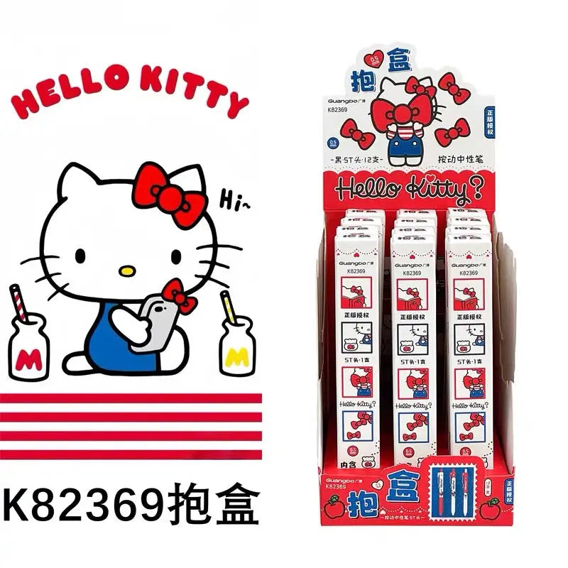 Cute 0.5mm Retractable Gel Pen Black Ink (Random Design)