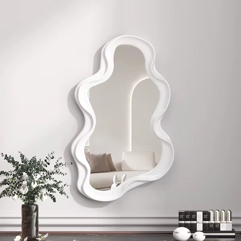 Abstract Wavy Decorative Wall Mirror Modern Irregular Vanity Mirror for Bedroom & Living Room