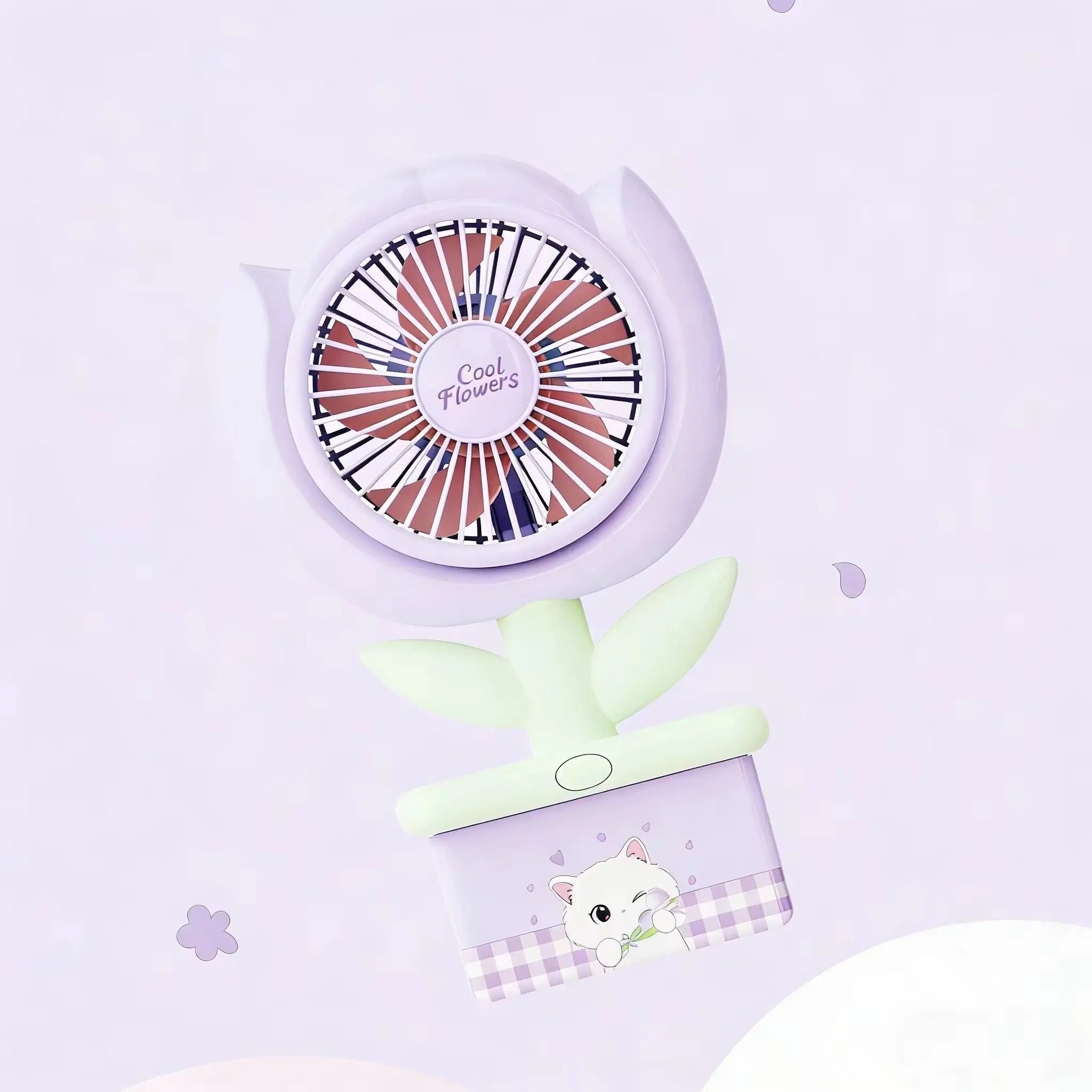 Cute Tulip Mini Portable Desk Fan