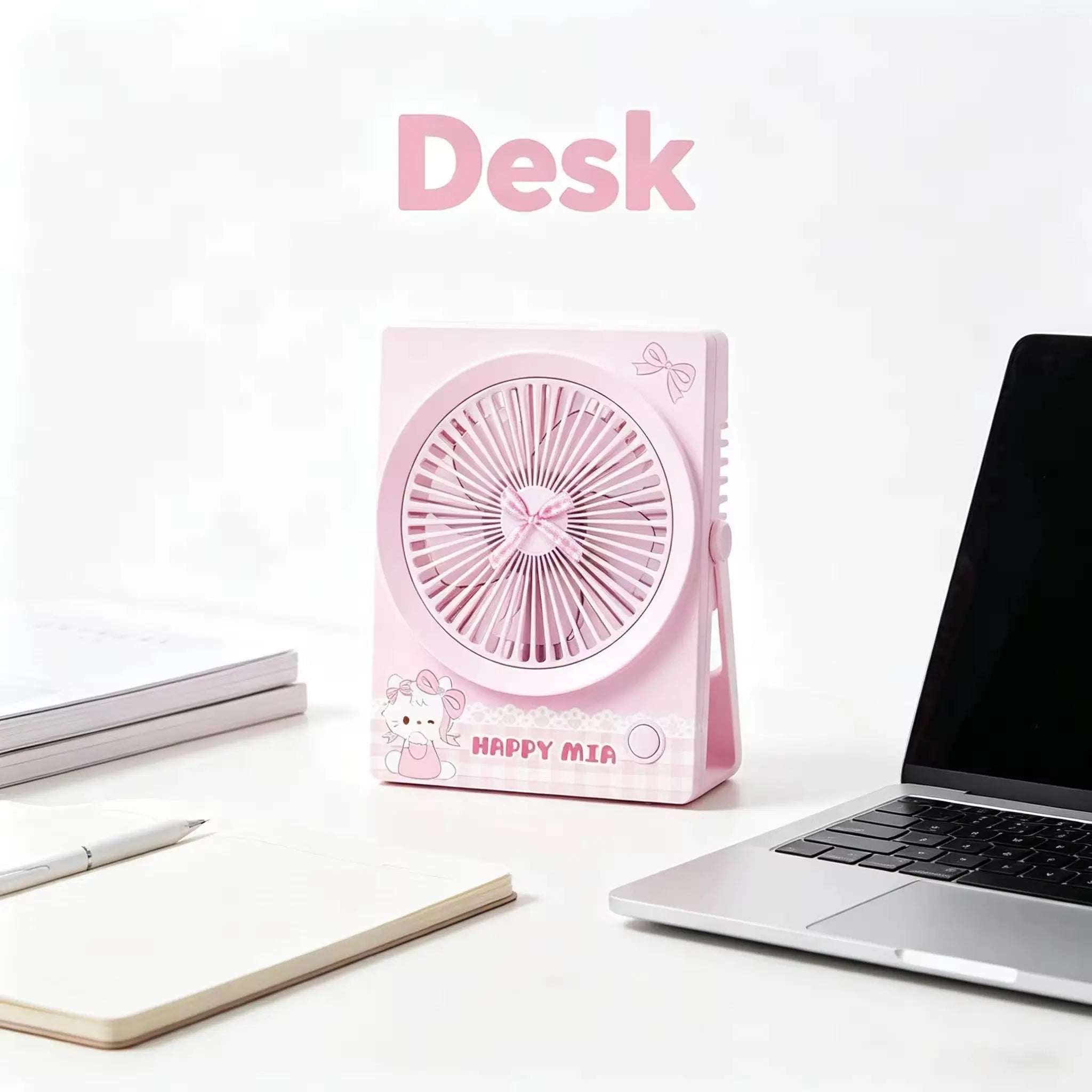 Cute Penguin Mini Portable Desk Fan 3 Speed Adjustable