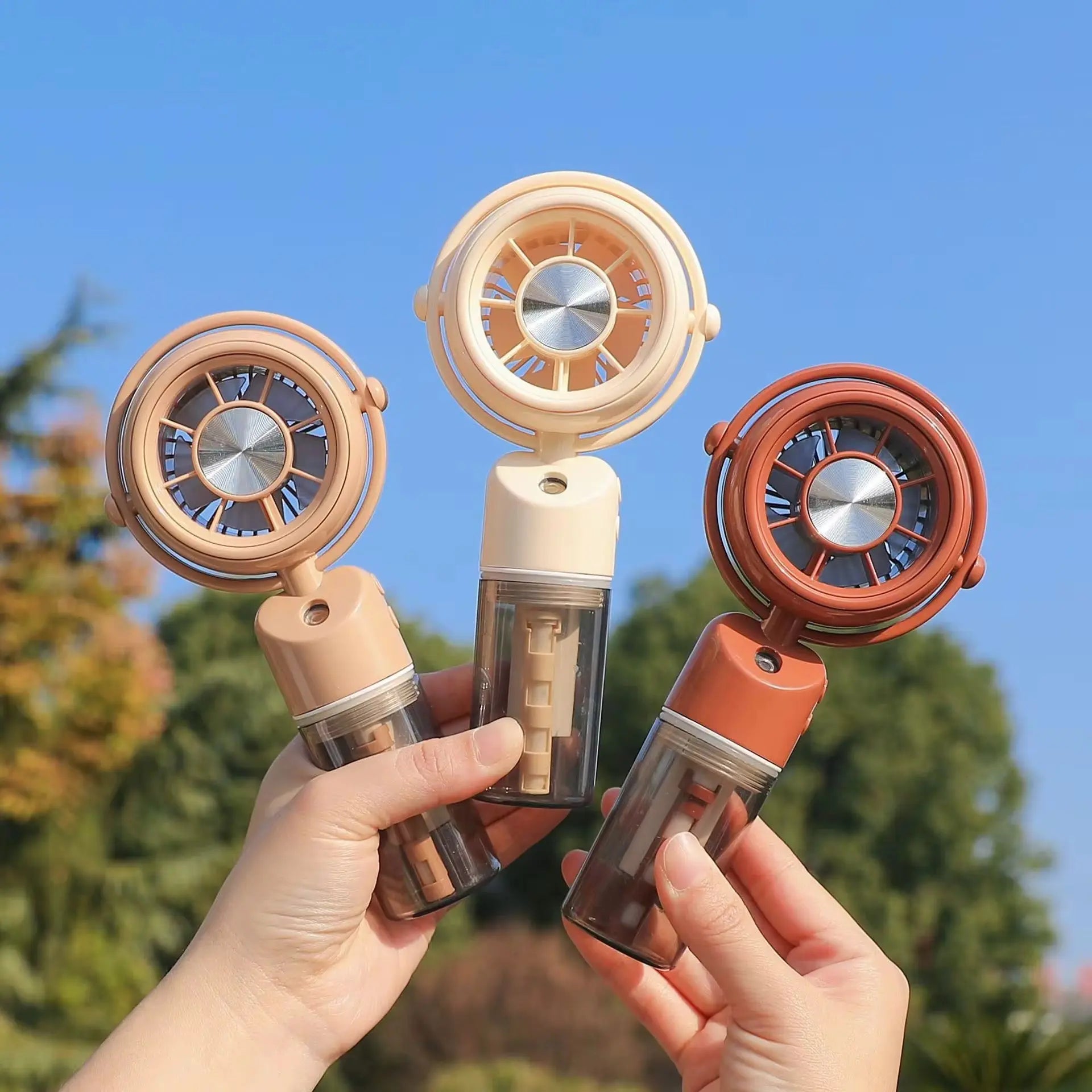 Portable Handheld Mist Spray Fan Rechargeable Mini Cooling Fan