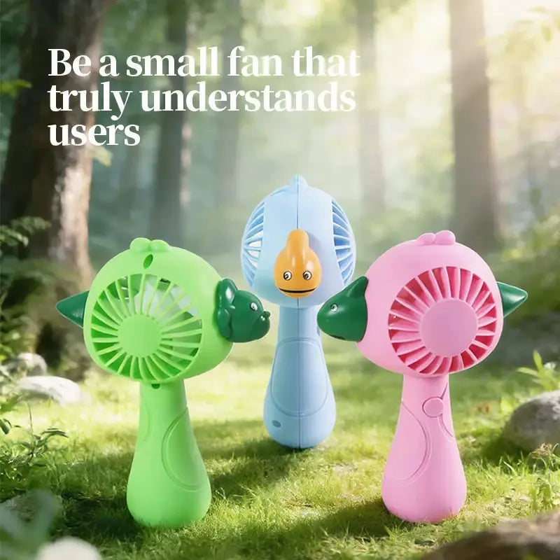 Cute Cartoon Dinosaur Handheld Mini Fan Portable Kids Fan