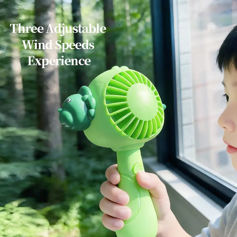Cute Cartoon Dinosaur Handheld Mini Fan Portable Kids Fan