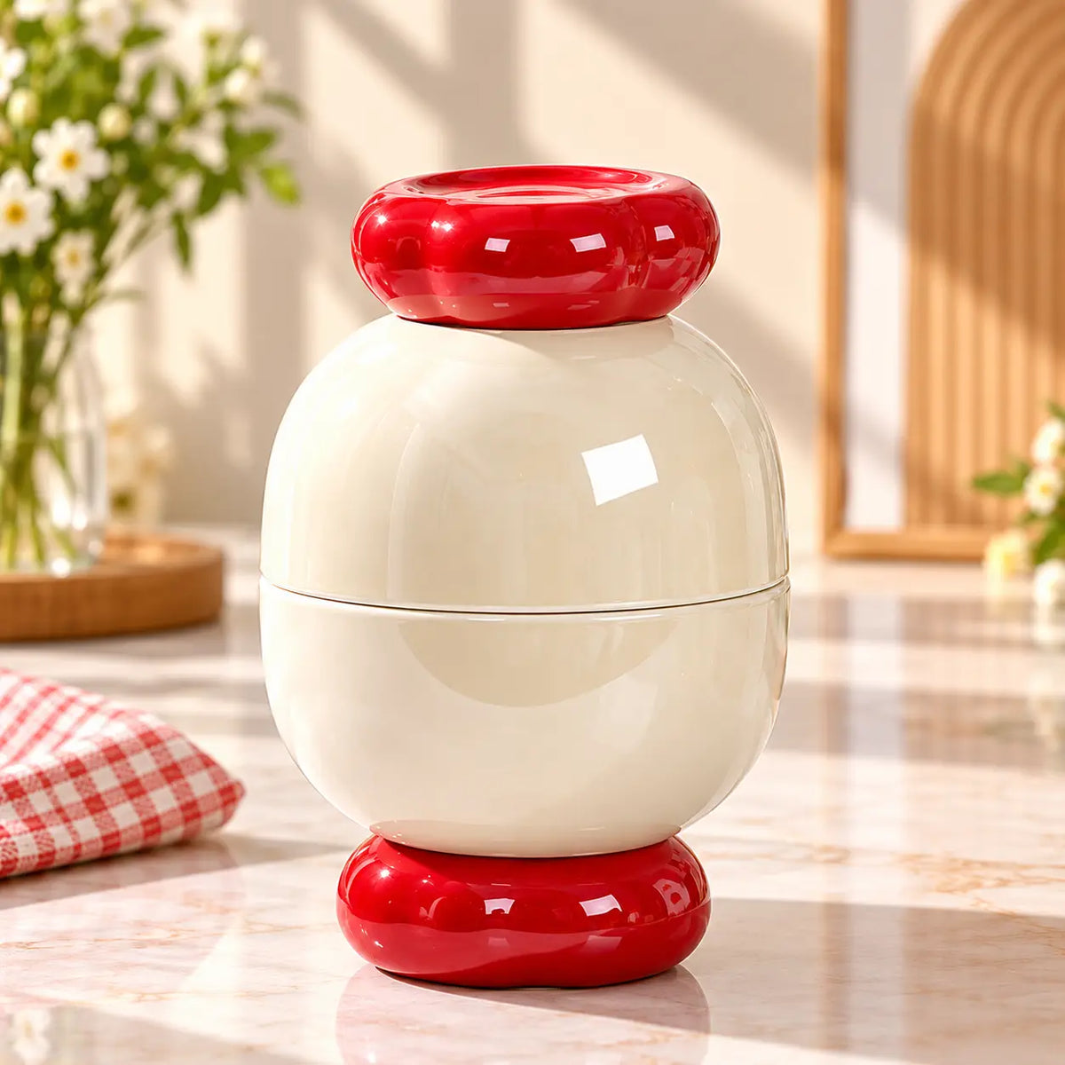 Modern 2 in 1 Ceramic Bowl Set