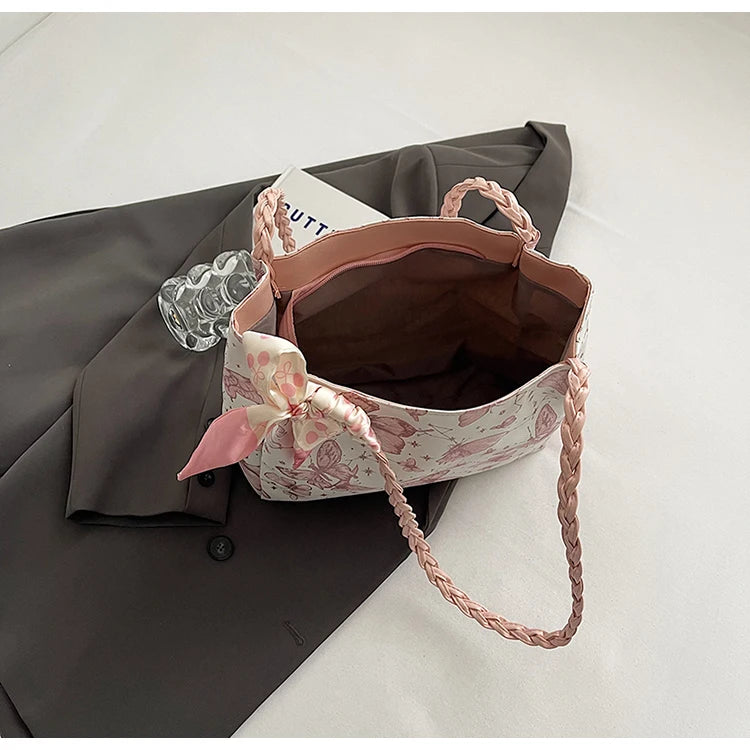 Butterfly Women's Shoulder Tote Bag Trendy Large Capacity Fashion Handbag