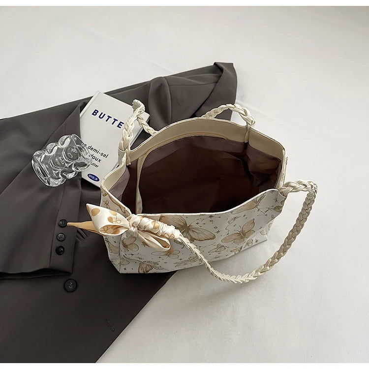 Butterfly Women's Shoulder Tote Bag Trendy Large Capacity Fashion Handbag