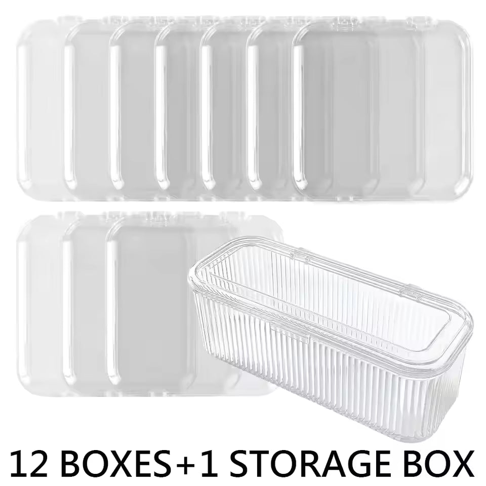 Mini Transparent Storage Organizer Box Portable Case