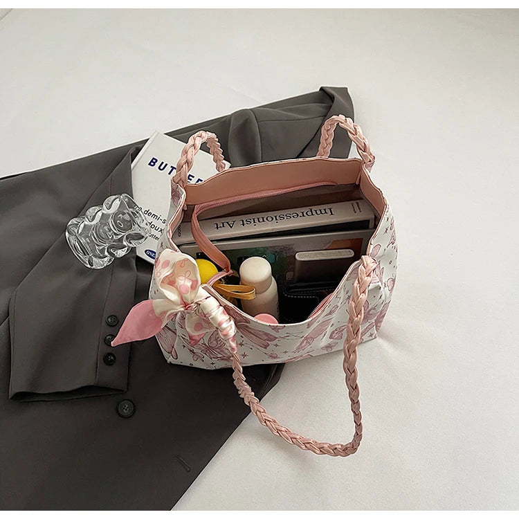 Butterfly Women's Shoulder Tote Bag Trendy Large Capacity Fashion Handbag