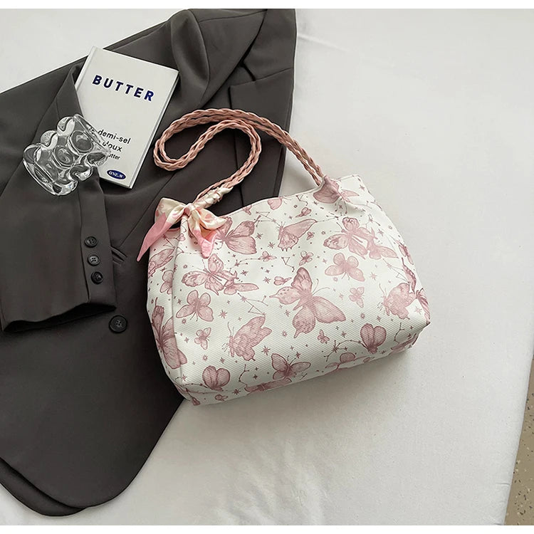 Butterfly Women's Shoulder Tote Bag Trendy Large Capacity Fashion Handbag
