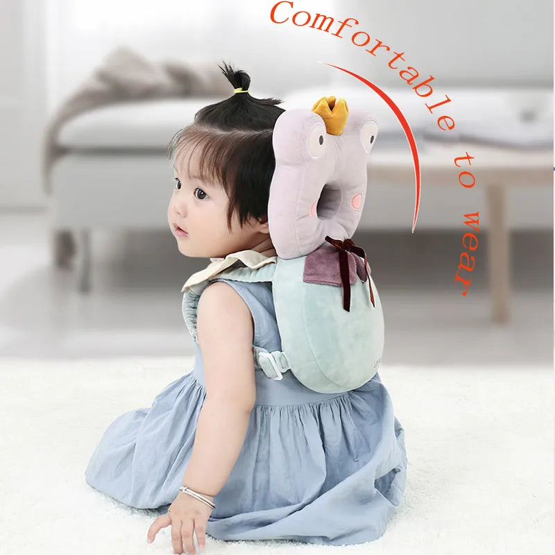 Baby Head Protector Backpack Soft Cartoon Baby Pillows Pad Cushion Head Security Protection Crawl Walk Toddler Headrest