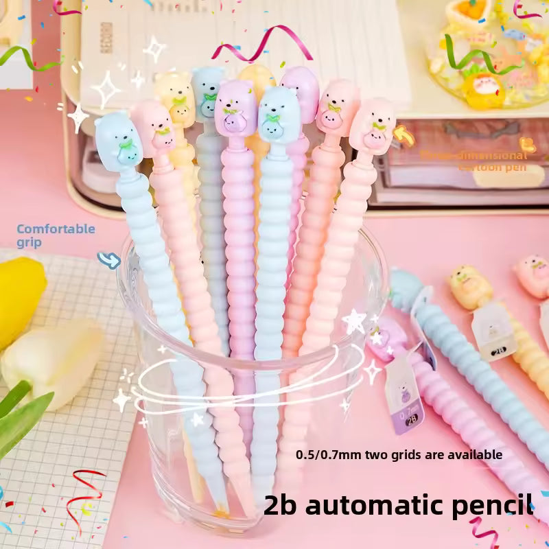 Cute Pastel Animal Grip Pencil Kawaii Stationery