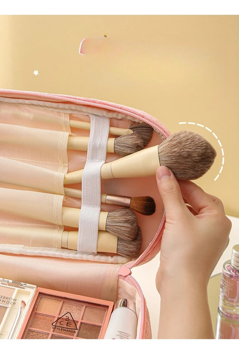 Tulip Flower Cosmetic Bag Large Capacity Travel Makeup Pouch for Women