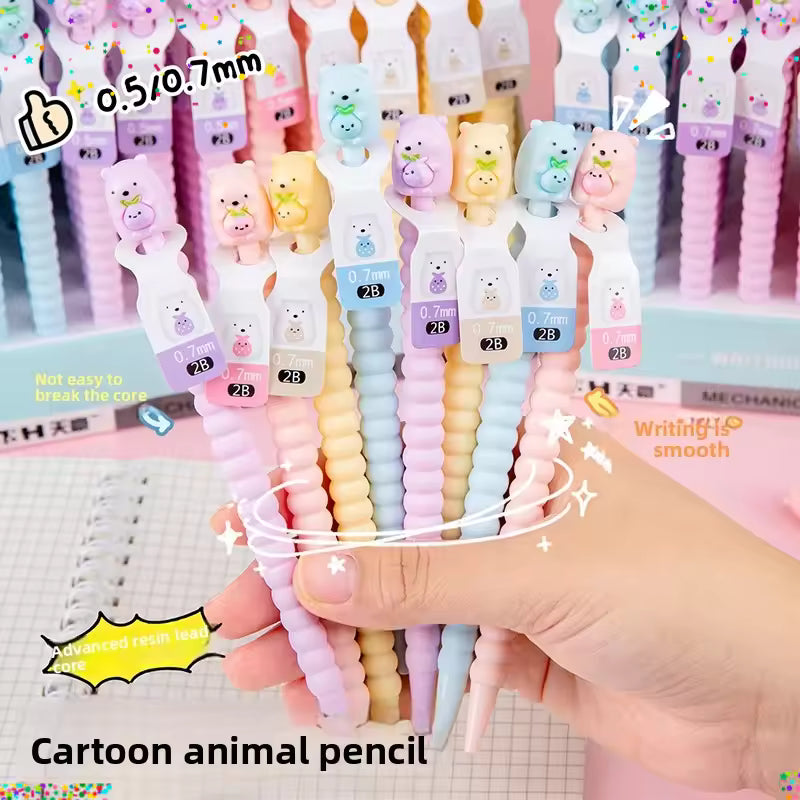 Cute Pastel Animal Grip Pencil Kawaii Stationery