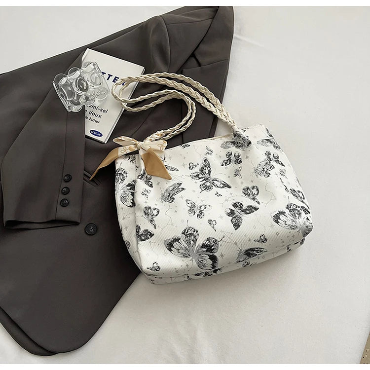 Butterfly Women's Shoulder Tote Bag Trendy Large Capacity Fashion Handbag