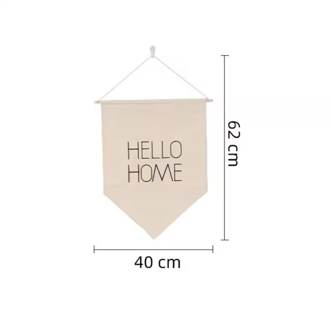 Hello Home Hanging Plaque Signs