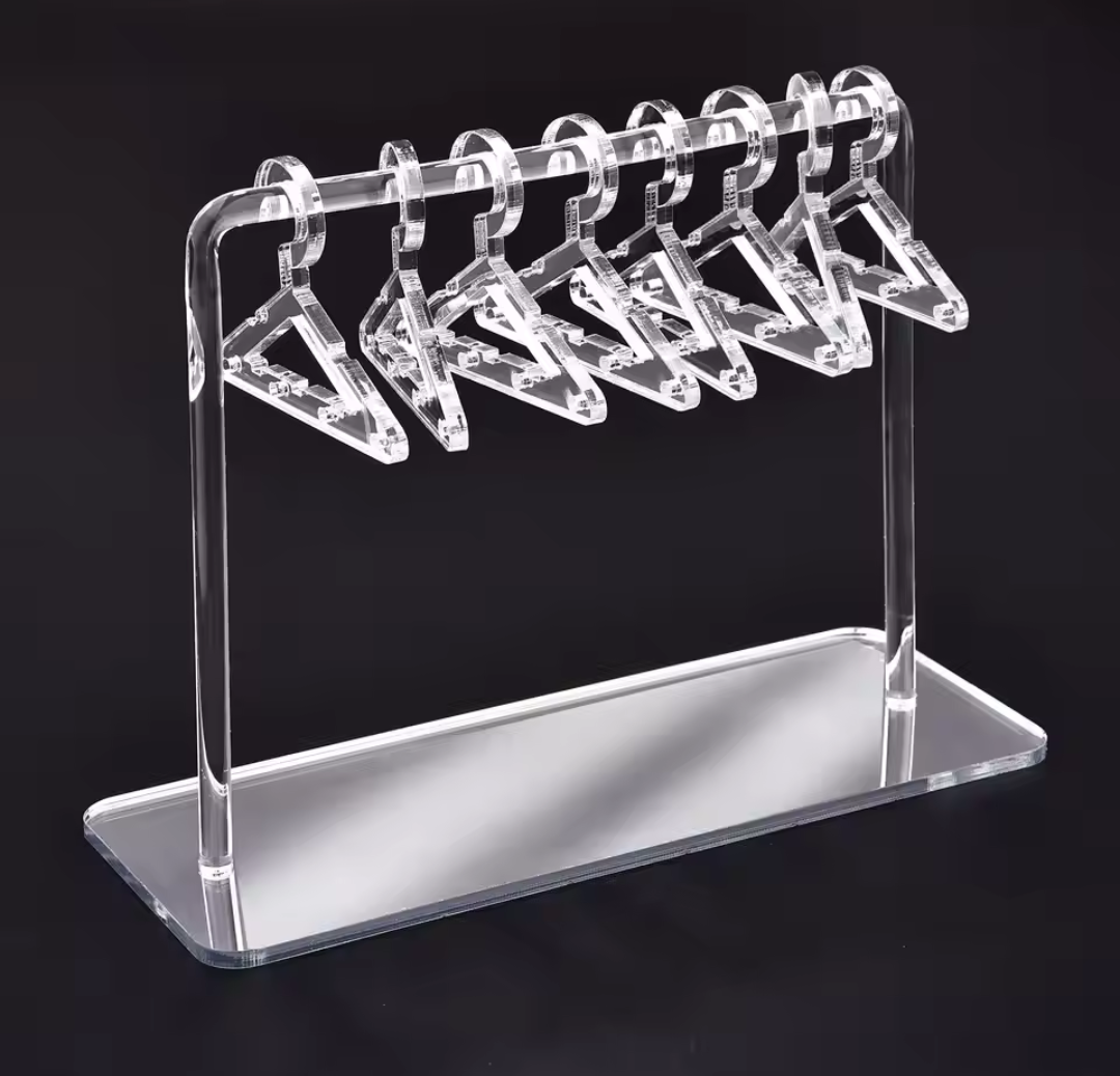 Desktop Acrylic Earring Display Stand Jewelry Display 8Pcs Mini Hangers