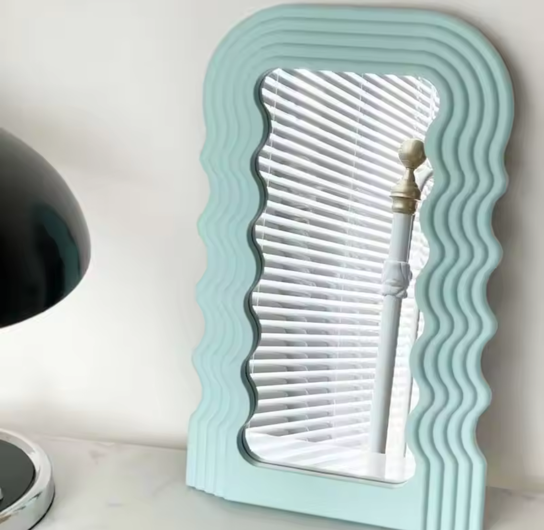 Wave Wall Hanging & Desktop Cosmetic Mirror