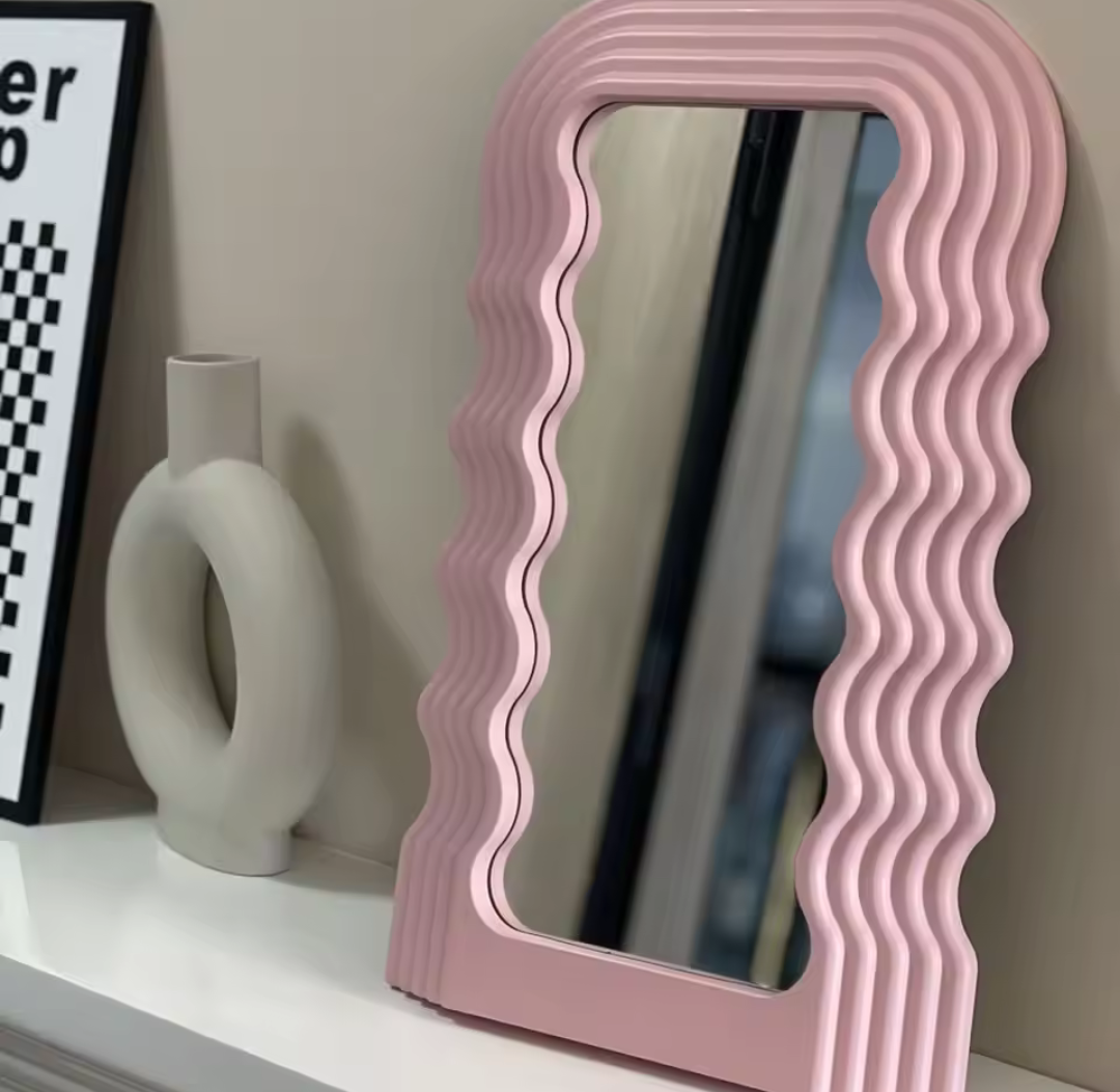 Wave Wall Hanging & Desktop Cosmetic Mirror