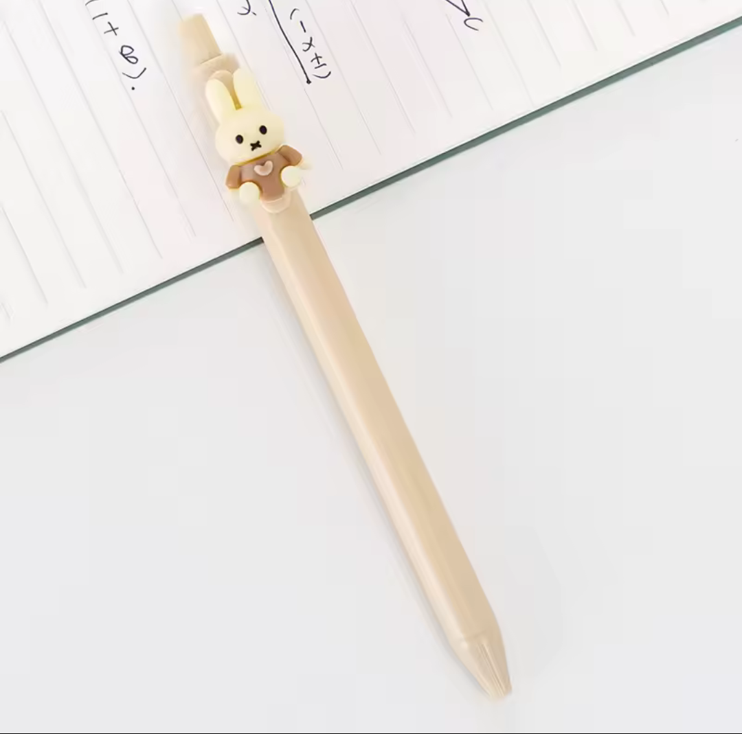 1 Piece Lytwtw's Cute Press Gel Pen Toy Bear Rabbit Creative Office Gift School Supplies Stationery Kawaii Funny Pens