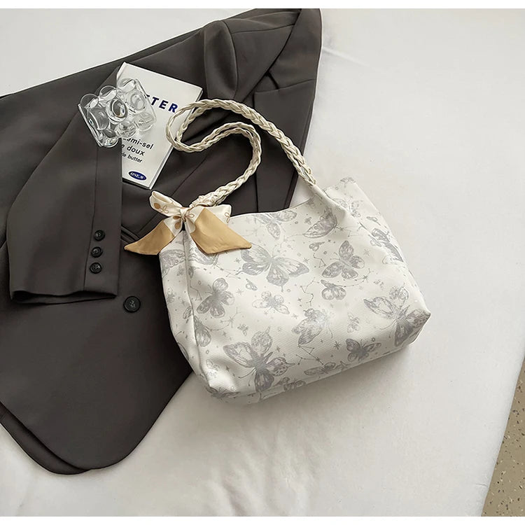 Butterfly Women's Shoulder Tote Bag Trendy Large Capacity Fashion Handbag