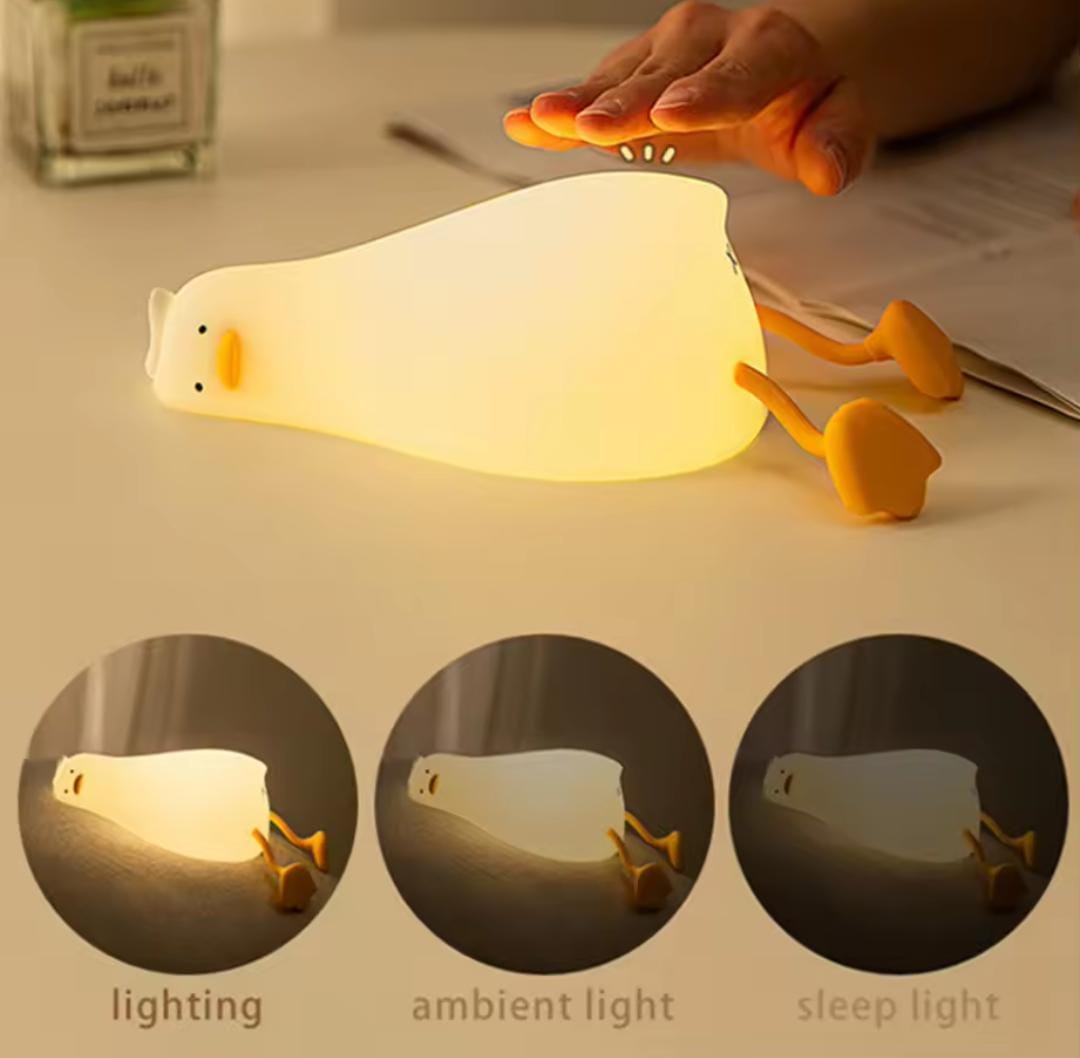 Silicone Duck Shape Touch Led Lamp & Mobile Holder