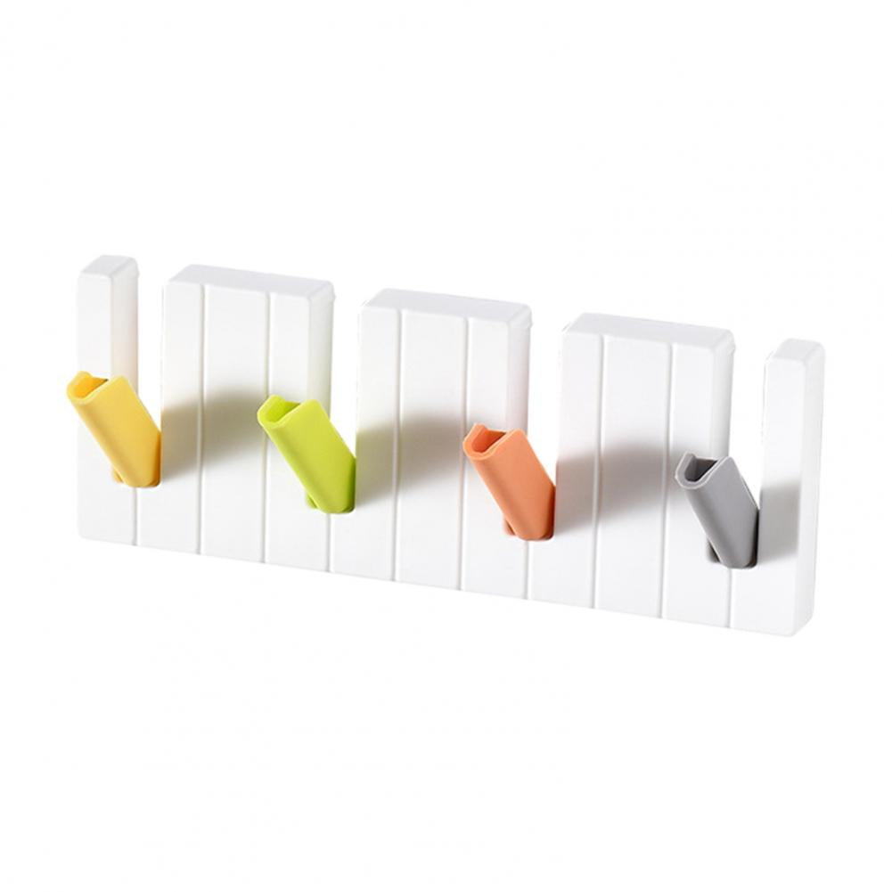 Wall Hook Piano Shape Storage Hook 45 Degree Foldable Hanging Hooks