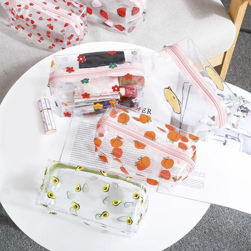 PVC Fruit & Flower Travel Cosmetic Bag