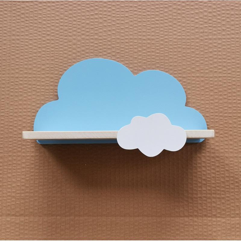 Cloud Wall Hanging Kids Bookshelf Child Room Toy Storage Display Stand Hanging Rack Wood Shelf Study Living Room Wall Decoration