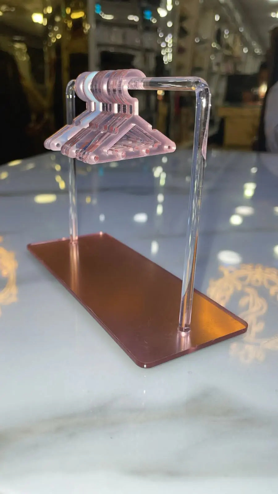 Mini Acrylic Clothes Hanger Set With Stand – (Jewelry / Doll Accessories) Sparkels  Sparkels