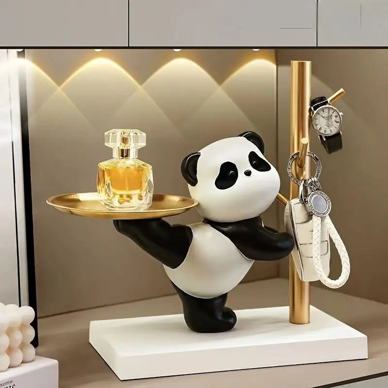 Creative Resin Panda Tray Desktop Jewelry & Accessory Storage for Bedroom