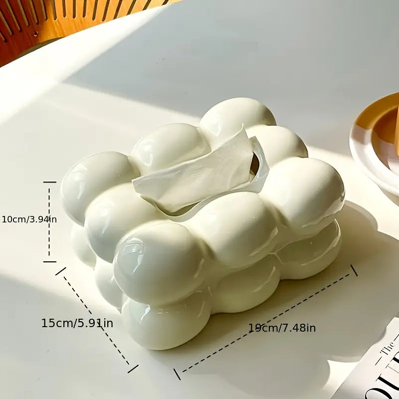 Ceramic Bubble Tissue Box Holder  Modern Home Décor