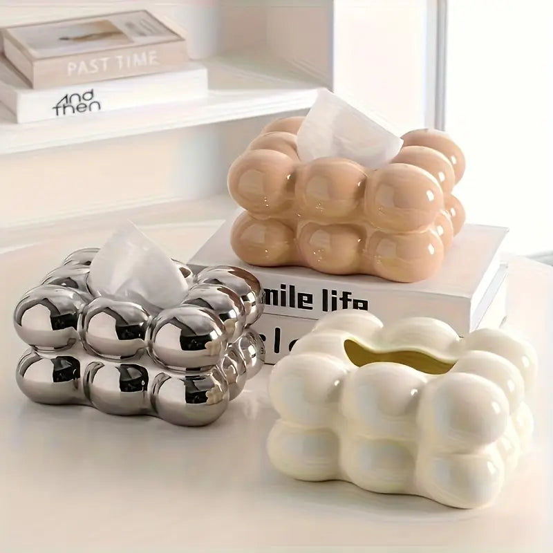 Ceramic Bubble Tissue Box Holder  Modern Home Décor