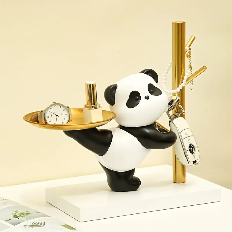 Creative Resin Panda Tray Desktop Jewelry & Accessory Storage for Bedroom