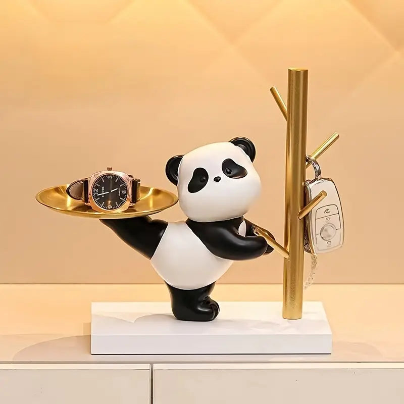 Creative Resin Panda Tray Desktop Jewelry & Accessory Storage for Bedroom
