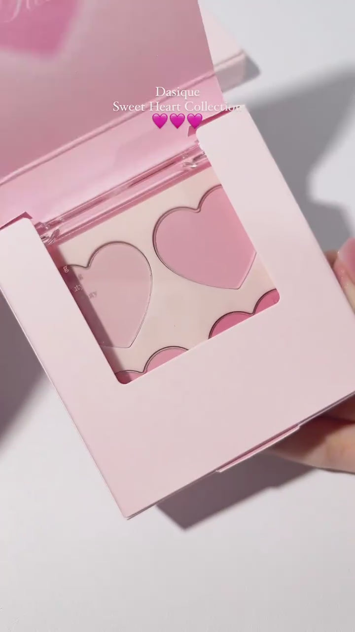 Heart-Shaped 4-Color Matte Blusher Palette Long Lasting Private Label Blush Compact