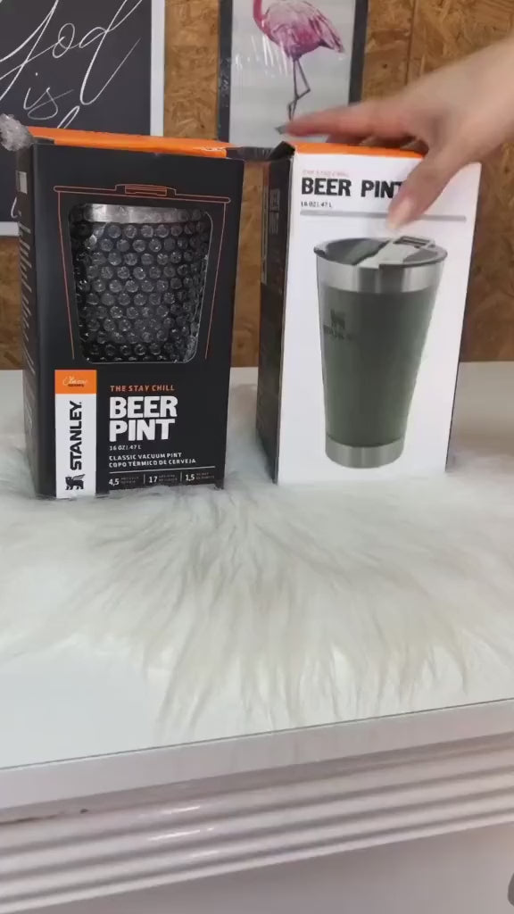 water Glass Replica 502ml Stainless Steel Coffee Mug with Handle Premium Brand Inspired Tumbler for Hot Drinks